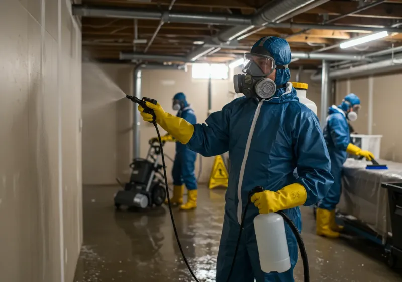 Basement Sanitization and Antimicrobial Treatment process in Franklin, NC